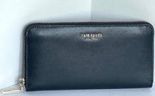 Load image into Gallery viewer, Kate Spade Wallet Womens Large Black Leather Accordian Spencer Zip-Around