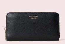 Load image into Gallery viewer, Kate Spade Wallet Womens Large Black Leather Continental Spencer Zip-Around
