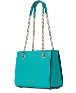 Kate Spade Women’s Small Amelia Pebble Leather Chain Shoulder Bag Tote, Blue