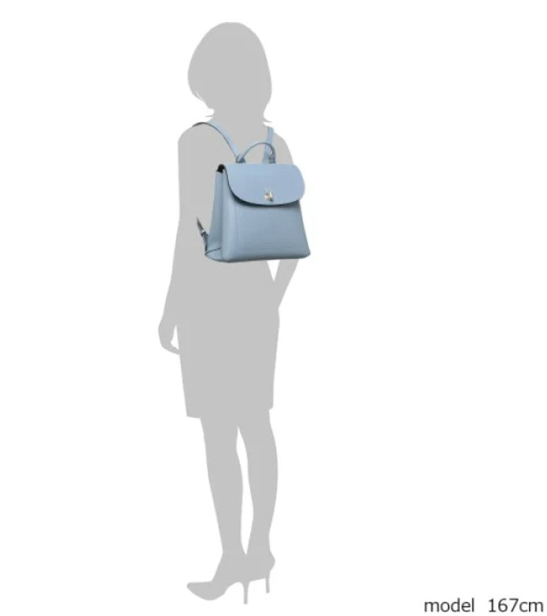 kate spade mini backpack blue Kate Spade Blue Leather Backpack Medium Essential Turnlock Flap Bag w/ – Luxe Fashion Finds