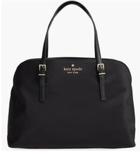 Load image into Gallery viewer, Kate Spade Work Tote Womens Black Large Nylon Leather Laptop Sleeve Marybeth