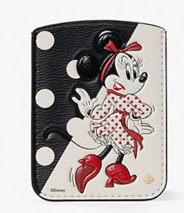 Kate Spade X Disney Pocket Phone Sticker Minnie Mouse Leather Card Holder