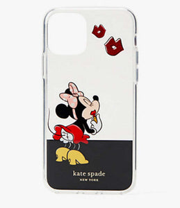 Kate Spade iPhone 11 PRO  Disney Minnie Mouse Glitter Kiss Protective Hard Case