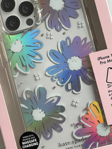 Kate Spade iPhone 12 Pro Max Hardshell Bumper Case Daisy Iridescent
