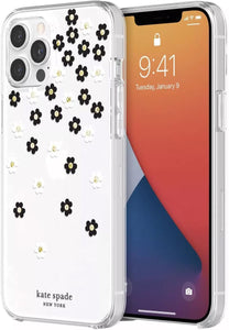 Kate Spade iPhone 12 & 12PRO Scattered Flowers Clear Hardshell Case, NIB