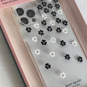 Kate Spade iPhone 12 & 12PRO Scattered Flowers Clear Hardshell Case, NIB