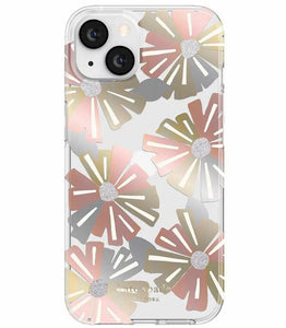 Kate Spade iPhone 13 Case Wallflower Clear Brown Protective Bumper 6.1in