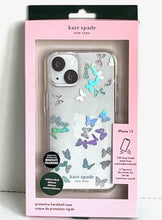 Load image into Gallery viewer, Kate Spade iPhone 13 Case Clear Butterfly Protective Hardshell Bumper 6.1in