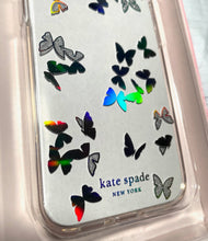 Load image into Gallery viewer, Kate Spade iPhone 13 Case Clear Butterfly Protective Hardshell Bumper 6.1in
