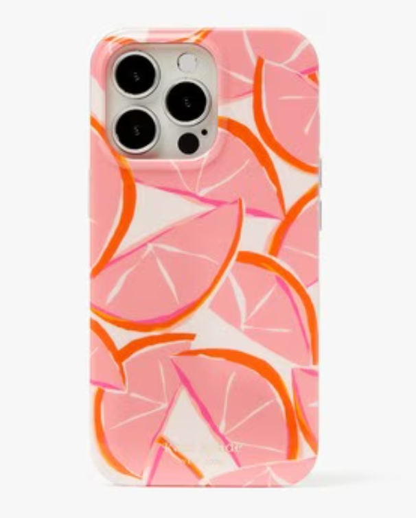 Kate Spade iPhone 13 PRO Case Grapefruit Flexible Bumper Case Lightweight