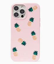 Load image into Gallery viewer, Kate Spade iPhone 13 PRO Case Pink Jeweled Pineapple Protective Bumper 6.1in