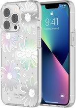 Load image into Gallery viewer, Kate Spade iPhone 13 PRO Iridescent Daisies Clear Hardshell Case, NIB