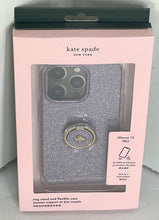 Load image into Gallery viewer, Kate Spade iPhone 13 PRO Ring Stand Pink Glitter Hard Shell Case Kickstand