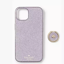 Load image into Gallery viewer, Kate Spade iPhone 13 PRO Ring Stand Pink Glitter Hard Shell Case Kickstand