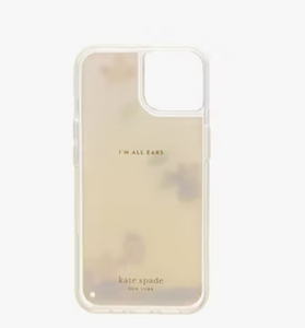 Kate Spade iPhone 14 Case Lemon Drop Liquid Gold Glitter Protect Box Yellow