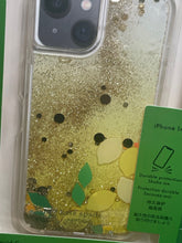 Load image into Gallery viewer, Kate Spade iPhone 14 PRO Case Lemon Drop Liquid Gold Glitter Protect Box Yellow