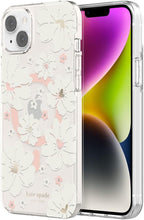 Load image into Gallery viewer, Kate Spade iPhone 14 PLUS Case White Classic Peony Floral Hard Shell Box 6.7in