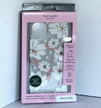 Load image into Gallery viewer, Kate Spade iPhone 14 PLUS Case White Classic Peony Floral Hard Shell Box 6.7in