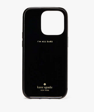 Load image into Gallery viewer, Kate Spade iPhone 14 Jazzy Gingham Ring Stand Black Hard Shell Case Kickstand