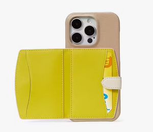 Kate Spade iPhone 14 PRO Leather Case Cardholder Morgan Colorblock Wallet