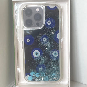 Kate Spade iPhone 14 PRO MAX Case Evil Eye Liquid Glitter Hard Shell Protection