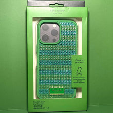 Load image into Gallery viewer, Kate Spade iPhone 14 PRO MAX Case Seaside Striped Sequin Blue Green Glitter