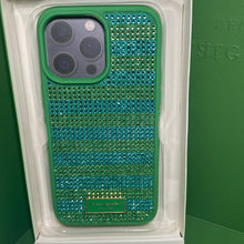 Load image into Gallery viewer, Kate Spade iPhone 14 PRO MAX Case Seaside Striped Sequin Blue Green Glitter