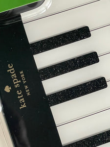 Kate Spade iPhone 14 PRO MAX Piano Pitch Purrfect Glitter Black Hard Shell Case