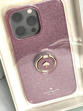 Load image into Gallery viewer, Kate Spade iPhone 14 PRO MAX  Ring Stand Pink Glitter Hard Shell Case Kickstand