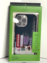 Load image into Gallery viewer, Kate Spade iPhone 14 PRO MAX Winter Wonders Cityscape Glitter Hard Shell Case