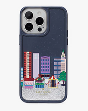 Load image into Gallery viewer, Kate Spade iPhone 14 PRO MAX Winter Wonders Cityscape Glitter Hard Shell Case