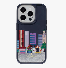 Load image into Gallery viewer, Kate Spade iPhone 14 PRO Winter Wonders Cityscape Glitter Hard Shell Case