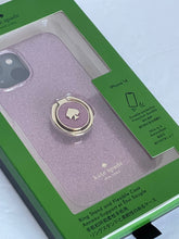 Load image into Gallery viewer, Kate Spade iPhone 14 Ring Stand Pink Glitter Hard Shell Case Kickstand Protection