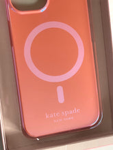 Load image into Gallery viewer, Kate Spade iPhone 14 and 13 Case Magsafe Hardshell Bumper 6.1in, Grapefruit Soda