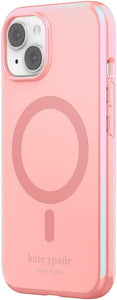 Kate Spade iPhone 14 and 13 Case Magsafe Hardshell Bumper 6.1in, Grapefruit Soda