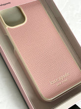 Load image into Gallery viewer, Kate Spade iPhone 14 or 13  Pink Wrap Case Magsafe Protective Faux Leather Bumper