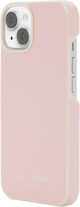 Kate Spade iPhone 14 or 13  Pink Wrap Case Magsafe Protective Faux Leather Bumper