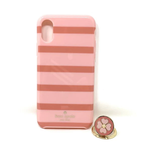 Kate Spade iPhone X and XS Ring Stand Pink Stripe Comold Protective Case