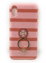 Load image into Gallery viewer, Kate Spade iPhone X and XS Ring Stand Pink Stripe Comold Protective Case