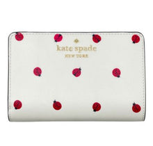 Load image into Gallery viewer, Kate Spade Wallet Womens Medium Cream Staci Dottie Ladybug ID Bifold Snap