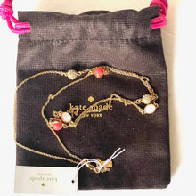 Load image into Gallery viewer, Kate Spade Blossom Necklace Crystal Scatter Womens Gold-Plated Long