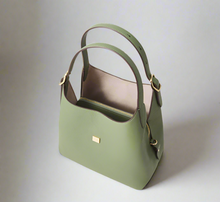 Load image into Gallery viewer, Kate Spade Deco Medium Crossbody Tote Green Leather Shoulder Bag ORGPKG