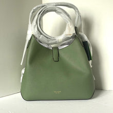 Load image into Gallery viewer, Kate Spade Deco Medium Crossbody Tote Green Leather Shoulder Bag ORGPKG