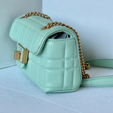Load image into Gallery viewer, Kate Spade Evelyn Small Quilted Leather Shoulder Bag Chain Pistachio