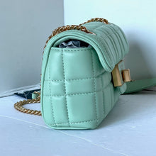 Load image into Gallery viewer, Kate Spade Evelyn Small Quilted Leather Shoulder Bag Chain Pistachio