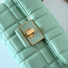 Load image into Gallery viewer, Kate Spade Evelyn Small Quilted Leather Shoulder Bag Chain Pistachio
