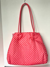 Load image into Gallery viewer, Kate Spade Everything Puffy Tote Large Shoulder Bag Pink Dots Nylon Leather