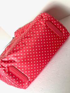 Kate Spade Everything Puffy Tote Large Shoulder Bag Pink Dots Nylon Leather