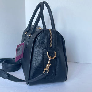 Kate Spade Gramercy Medium Satchel Black Leather Structured Crossbody Bag