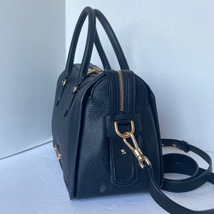 Kate Spade Gramercy Medium Satchel Black Leather Structured Crossbody Bag